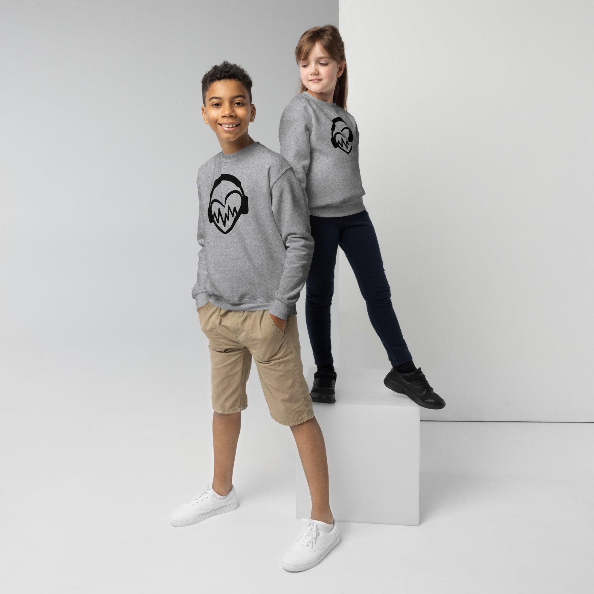 Kids Crewneck Sweatshirt Pulseheart